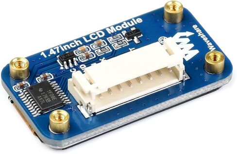 1.47inch LCD Display Module, Rounded Corners, 172x320 Resolution, 262K RGB Colors, SPI Interface, IPS Display Compatible with Raspberry Pi 5/ 4B/3B+/3B/2B/A+/Zero W/WH/Zero 2 W/ Pico/Pico 2W, etc. in Saudi Arabia