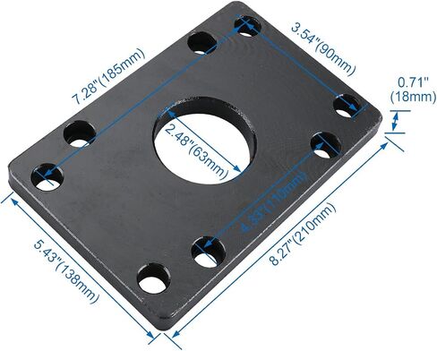Baomain Pneumatic Cylinder Flange Mounting Plate, Bore 2-1/2'' SC 63 Air Cylinder Base Connection Fittings, Standard Type Pneumatic Parts (FA-63) in Kuwait
