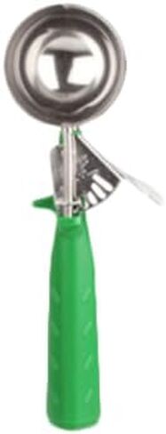 SLDS212P Disher ، Size-12 ، 2-2/3 أوقية ، وعاء مستدير ، نمط الإبهام ، مقبض ذو لون واحد ، 18/8 من الفولاذ المقاوم للصدأ ، الأخضر ، NSF in Saudi Arabia