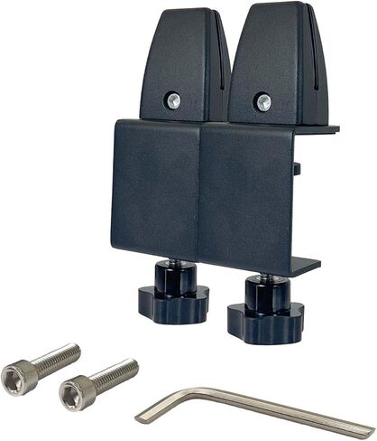 Desk Divider Clamp For 1/8" To 0.51" Panel, Adjustable Desk Partition Clamp For 0.32" To 2.04" Desktop, Standing Desk Accessories For Desk Privacy Folders, Black Sneeze Guard Holder 2-pack in Saudi Arabia