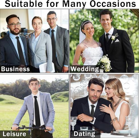 Landisun Mens Tie Solid Necktie 3.15 "(8 سم) علاقات رسمية للرجال in Kuwait