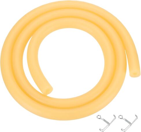 PATIKIL 3.3 Ft(1M) Natural Latex Rubber Tubing, 3/16"(5mm) ID x 5/16"(8mm) OD Sling Shot Rubber Tubing Tube with Hose Clamps for Exercise, Stretching, Laboratory, Home Hose Tube in Saudi Arabia