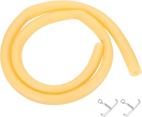 PATIKIL 3.3 Ft(1M) Natural Latex Rubber Tubing, 3/16"(5mm) ID x 5/16"(8mm) OD Sling Shot Rubber Tubing Tube with Hose Clamps for Exercise, Stretching, Laboratory, Home Hose Tube in Saudi Arabia