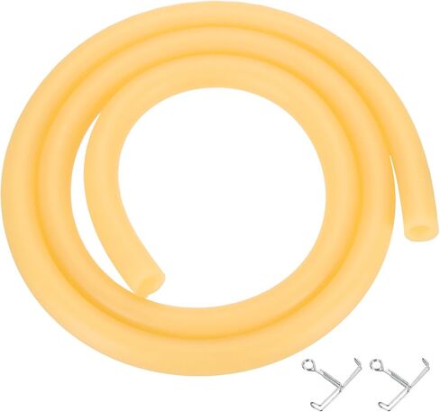 PATIKIL 3.3 Ft(1M) Natural Latex Rubber Tubing, 3/16"(5mm) ID x 5/16"(8mm) OD Sling Shot Rubber Tubing Tube with Hose Clamps for Exercise, Stretching, Laboratory, Home Hose Tube in Saudi Arabia