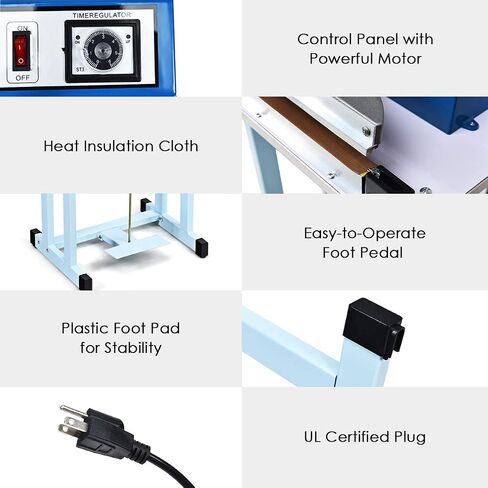 GOPLUS 110V 12 "سدادات دواسة القدم الدافع مع القاطع ، الختم الحراري آلة ختم البلاستيك أقرب in Saudi Arabia