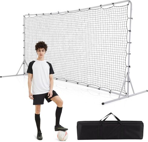 Goplus Soccer Rebounder Net, 12FTx6FT Soccer Training Equipment w/Portable Carrying Bag, Football Volleyball Rebounder Wall for School, Beach, Backyard Practicing, Solo Team Passing Training in Saudi Arabia