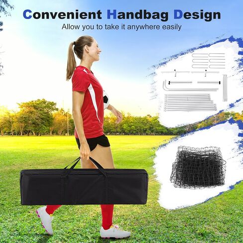 Goplus Soccer Rebounder Net, 12FTx6FT Soccer Training Equipment w/Portable Carrying Bag, Football Volleyball Rebounder Wall for School, Beach, Backyard Practicing, Solo Team Passing Training in Saudi Arabia