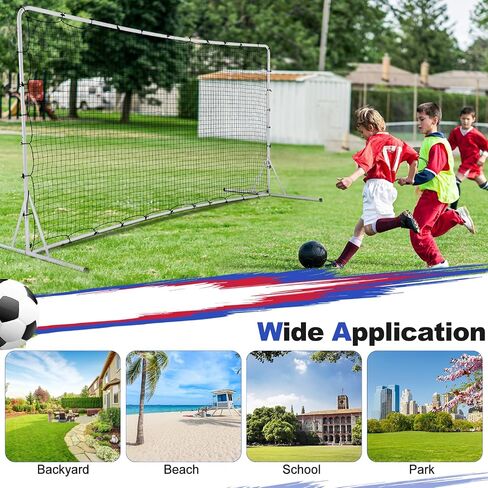 Goplus Soccer Rebounder Net, 12FTx6FT Soccer Training Equipment w/Portable Carrying Bag, Football Volleyball Rebounder Wall for School, Beach, Backyard Practicing, Solo Team Passing Training in Saudi Arabia