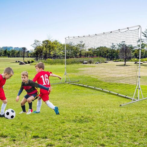 Goplus Soccer Rebounder Net, 12FTx6FT Soccer Training Equipment w/Portable Carrying Bag, Football Volleyball Rebounder Wall for School, Beach, Backyard Practicing, Solo Team Passing Training in Saudi Arabia