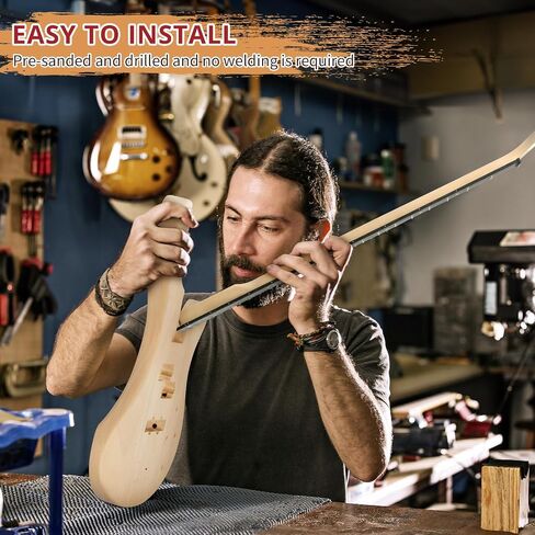Ktaxon DIY Electric Bass Guitar with Mahogany Body, Ebony Fingerboard and Maple Neck, All Components Included Build Your Own Electric Guitar(KIB) in Saudi Arabia
