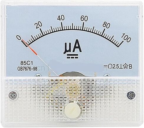 85C1 DC Pointer Type Ammeter Analog Current Panel Meter Measuring Instrument 50μA 100μA 200μA 1Pcs(200 uA) in Saudi Arabia