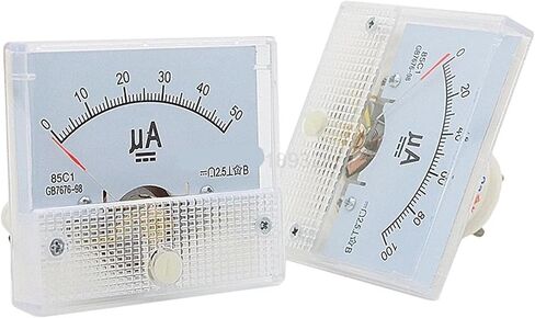 85C1 DC Pointer Type Ammeter Analog Current Panel Meter Measuring Instrument 50μA 100μA 200μA 1Pcs(200 uA) in Saudi Arabia