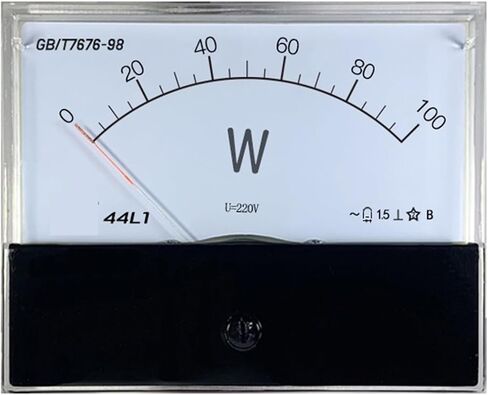 44L1 Single-Phase 220V AC Power Meter 100W 200W Pointer Wattmeter 80 * 100mm Current and Voltage 1Pcs in Kuwait