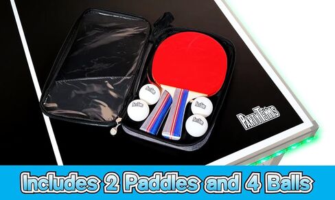 PartyLife 6 قدم × 3 قدم Ping Pong Table Tennis Table | متوسطة الحجم محمولة قابلة للطي داخلي في الهواء الطلق ping pong table table w/اختياري مصابيح LED | الأطفال والكبار | غرفة اللعبة | ليس بالحجم الكامل | طقم اللعبة in Kuwait