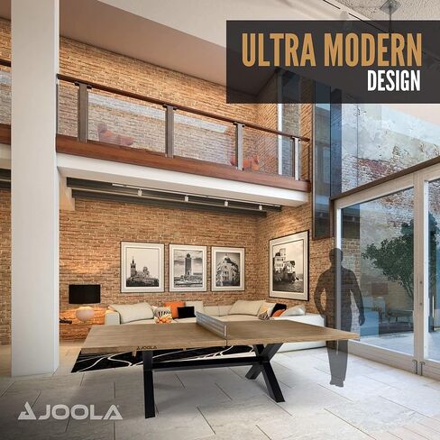 طاولة التنس في الهواء الطلق Joola - طاولة الطعام متعددة الاستخدامات طاولة الطعام - نظرة خشبية الخرسانة تشمل الفولاذ في الهواء الطلق Pong Net Set & Frame - Hybrid Indoor Outdoor Ping Pong Table in Saudi Arabia