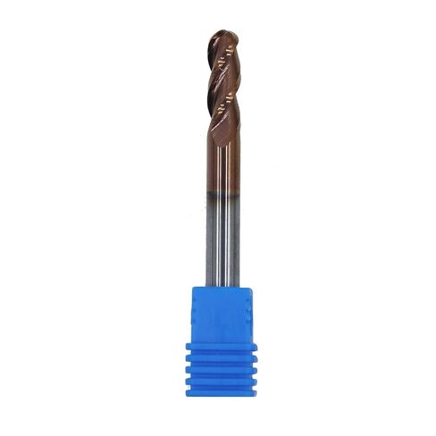 1/4in Ball Nose Solid Carbide End Mill for Aluminum,37 Degree Helix,3 Flute,ZRN Coated Bits Tool for Aluminum and Other Non-Ferrous Materials in Saudi Arabia