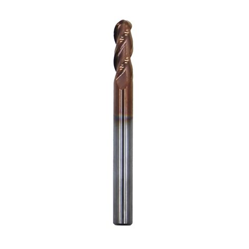1/4in Ball Nose Solid Carbide End Mill for Aluminum,37 Degree Helix,3 Flute,ZRN Coated Bits Tool for Aluminum and Other Non-Ferrous Materials in Saudi Arabia