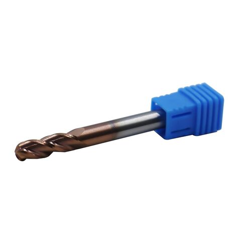 1/4in Ball Nose Solid Carbide End Mill for Aluminum,37 Degree Helix,3 Flute,ZRN Coated Bits Tool for Aluminum and Other Non-Ferrous Materials in Saudi Arabia