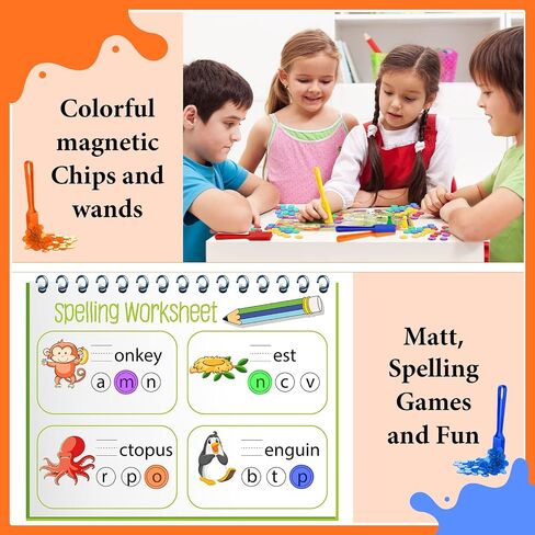 Yunsailing 606 Pcs Bingo Counting Chips Magnetic Wand Set 6 Colors Magnet Wand and Metal Chips Sensory Bin Filler for Kids Family Learning Science Group Game Sorting Classroom Educational Activities in Saudi Arabia