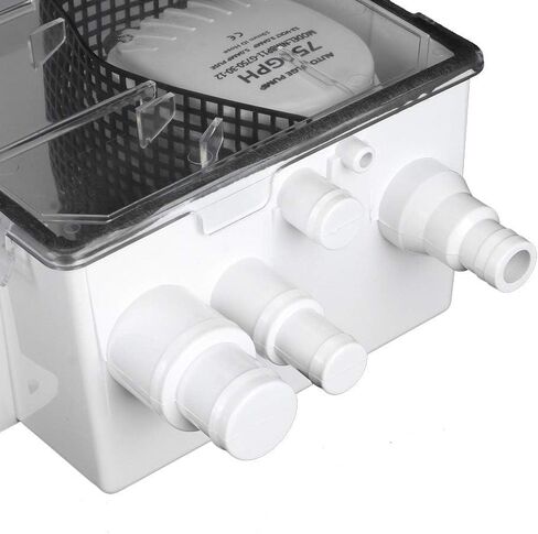 RV Shower Sump Pump Drain System Kit, 12V 750GPH Boat Marine RV Drain Kit Shower Multi Port Sump Box, Built in Automatic Bilge Pump in Kuwait