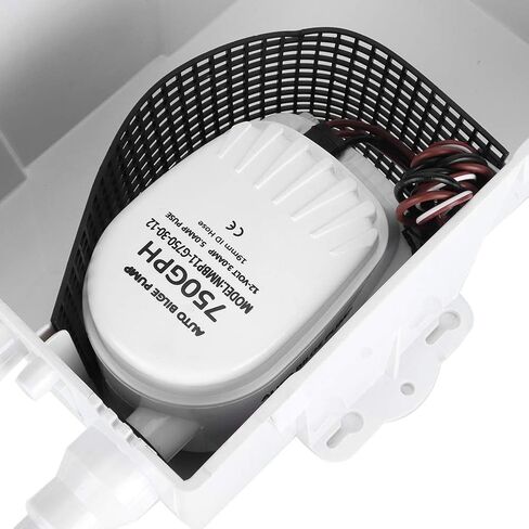 RV Shower Sump Pump Drain System Kit, 12V 750GPH Boat Marine RV Drain Kit Shower Multi Port Sump Box, Built in Automatic Bilge Pump in Kuwait