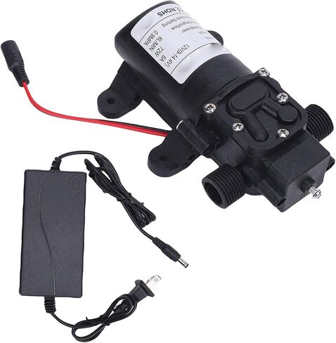 TOPINCN 12V Water Diaphragm Pump, 72W Self Priming Sprayer Pump, 0.9MPA High Power, Plastic and Copper Water Pressure Booster Pump for Car Washing, RVs, Boats, Marine, Irrigation (US Plug) in Saudi Arabia