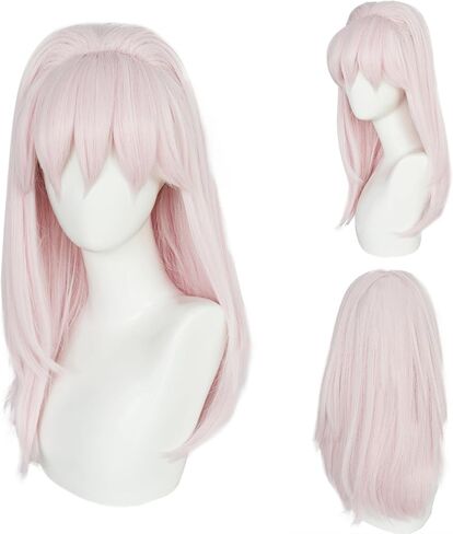 Cosplay Wig Cos Short Straight White Hair for Women Adult Halloween Wigs, Cosplay Con in Saudi Arabia
