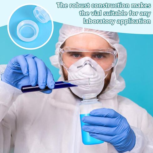 12 PCS 250 مل من زجاجات البلاستيك زجاجات مختبر مختبر البولي بروبيلين على نطاق واسع زجاجات الكاشف الفم واضحة حاويات تخزين السوائل مع أغطية حاويات دليل in Saudi Arabia