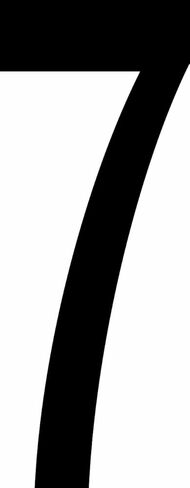 Aviditi "7" Vinyl Warehouse Number Labels/Stickers, 4" x 2 1/8", Black/White, (Pack of 50 Labels) in Saudi Arabia