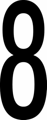 Aviditi "8" ملصقات/ملصقات مستودع فينيل ، 4 "× 2 1/8" ، أسود/أبيض ، (حزمة من 50 ملصقات) in Saudi Arabia