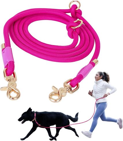 Sticks N' Bones co Hands Free Dog Leash, Waist Leash for Dog Walking, Running, Crossbody, Multifunctional, Adjustable Lengths, Heavy Duty, 2 Dogs, Dual Handle, Slip Lead, Puppy Training. in Saudi Arabia