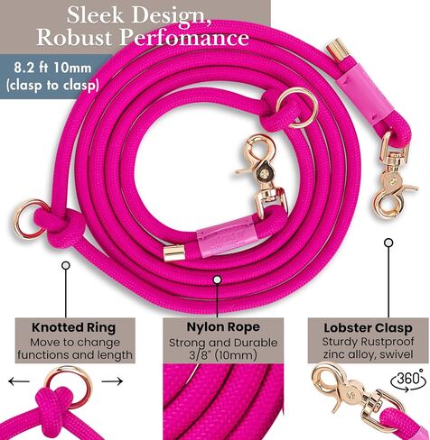 Sticks N' Bones co Hands Free Dog Leash, Waist Leash for Dog Walking, Running, Crossbody, Multifunctional, Adjustable Lengths, Heavy Duty, 2 Dogs, Dual Handle, Slip Lead, Puppy Training. in Saudi Arabia
