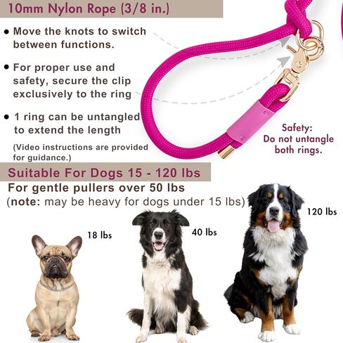 Sticks N' Bones co Hands Free Dog Leash, Waist Leash for Dog Walking, Running, Crossbody, Multifunctional, Adjustable Lengths, Heavy Duty, 2 Dogs, Dual Handle, Slip Lead, Puppy Training. in Saudi Arabia