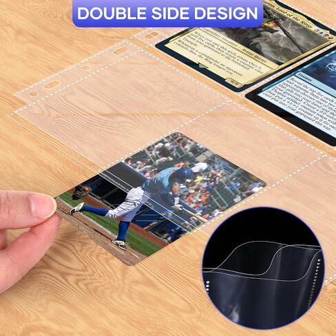 40 Pack 9 Pocket Page Protectors,720 Pockets Double Sided Card Holder Pages for a 3 Ring Binder, Card Protector Sheets Baseball Card Binder,Fit for MTG, TCG, Baseball Standard Cards in Kuwait
