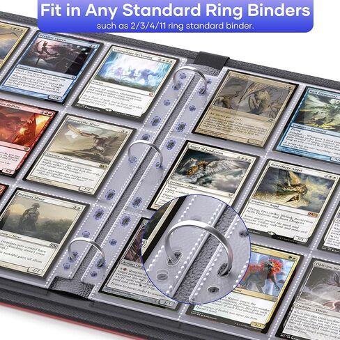 40 Pack 9 Pocket Page Protectors,720 Pockets Double Sided Card Holder Pages for a 3 Ring Binder, Card Protector Sheets Baseball Card Binder,Fit for MTG, TCG, Baseball Standard Cards in Kuwait
