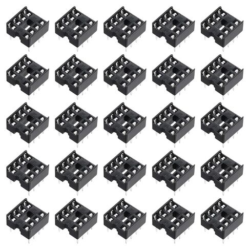 meccanixity 60pcs dip ic ic chip socket محول 8 pin ic ick it kit 2.54mm/0.1 "Pitch for Breadboard Project ، تصميم لوحة ثنائي الفينيل متعدد الكلور in Saudi Arabia