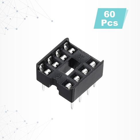 meccanixity 60pcs dip ic ic chip socket محول 8 pin ic ick it kit 2.54mm/0.1 "Pitch for Breadboard Project ، تصميم لوحة ثنائي الفينيل متعدد الكلور in Saudi Arabia