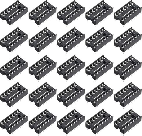 meccanixity 60pcs dip ic ic chip socket محول 8 pin ic ick it kit 2.54mm/0.1 "Pitch for Breadboard Project ، تصميم لوحة ثنائي الفينيل متعدد الكلور in Kuwait