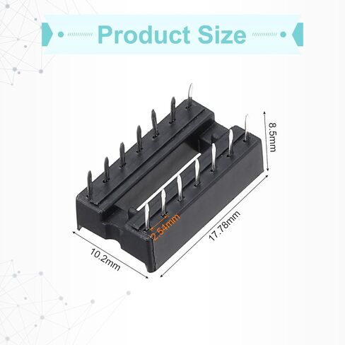 meccanixity 60pcs dip ic ic chip socket محول 8 pin ic ick it kit 2.54mm/0.1 "Pitch for Breadboard Project ، تصميم لوحة ثنائي الفينيل متعدد الكلور in Kuwait