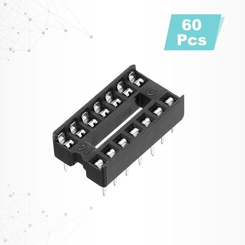 meccanixity 60pcs dip ic ic chip socket محول 8 pin ic ick it kit 2.54mm/0.1 "Pitch for Breadboard Project ، تصميم لوحة ثنائي الفينيل متعدد الكلور in Kuwait