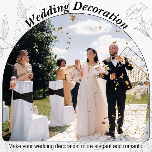 Moukeren 100 Pcs Spandex Chair Sashes Bows Bands Slider Sashes for Chair Covers Elastic Bands Ties Ribbon Decorations for Wedding Party Events Ceremony Birthday Banquet (Dark Green) in Saudi Arabia