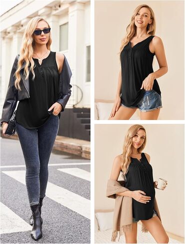Ekouaer Women's Maternity Nursing Tank Tops Navy XL in Saudi Arabia