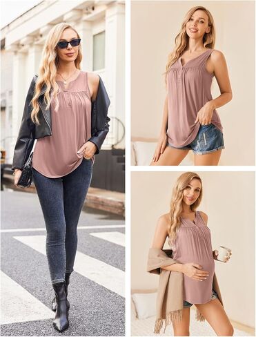 Ekouaer Women's Maternity Nursing Tank Tops Navy XL in Saudi Arabia