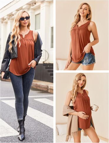 Ekouaer Women's Maternity Nursing Tank Tops Navy XL in Saudi Arabia
