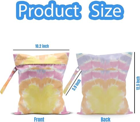 Wet Dry Bag, Wet Bag for Swimsuit, Travel, Beach, Pool, Diapers, Dirty Yoga Gym Clothes, Makeup Bag, Sea Waves Summer Vacation Essentials in Kuwait