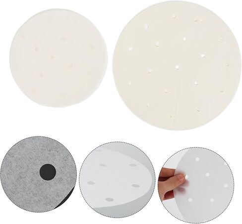 ABOOFAN 200pcs Wood Pulp Paper Air Fryer Baking Paper Cooking for Baking for Non-stick Steaming Basket Mat in Saudi Arabia