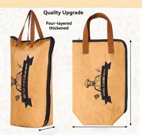 شواء عزل البطانية ، حارس الطعام الحراري ، قلب رقائق الألومنيوم ، 21 × 15 أو 10.2x14.9 بوصة ، ورق كرافت (10.2 × 14.9 بوصة - مع مقبض) in Kuwait