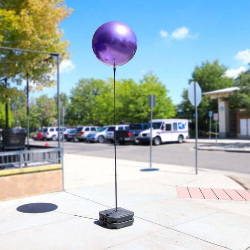 Three Balloon Ground Pole Kit with 46-1/2" Pole, 32" Stems, Adapter Cups, and Cluster Bracket - Reusable Balloon Ground Display Kits - Ideal for Outdoor Decorations and Events - Pack of 4 in Saudi Arabia