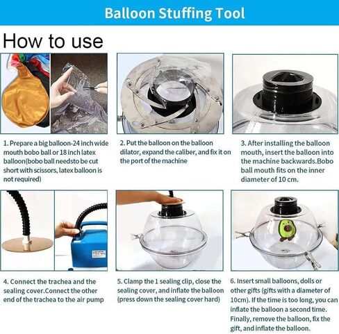 Ballon stopfmaschine ballon stuffer أدوات Kit Durchmesser 35cm/13.7 in Saudi Arabia