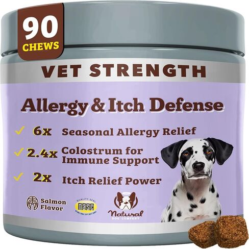 شركة Natural Dog Company Aller-Immune Chews (90 قطعة) ، نكهة الديك الرومي ، بروبيوتيك خاص بالكلاب ، مكمل مناعة الحساسية للكلاب ، يعزز الجهاز المناعي ، مضادات الأكسدة ، حكة في الحكة للكلاب in Kuwait